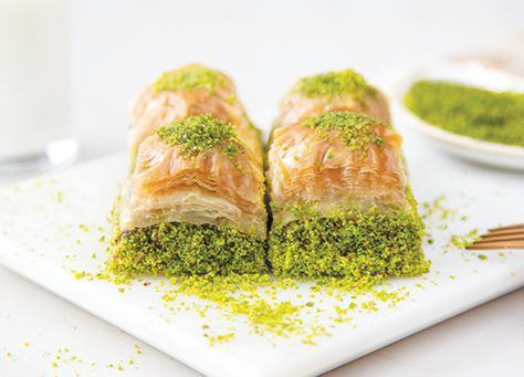 Dry Baklava with Pistachio little syrup